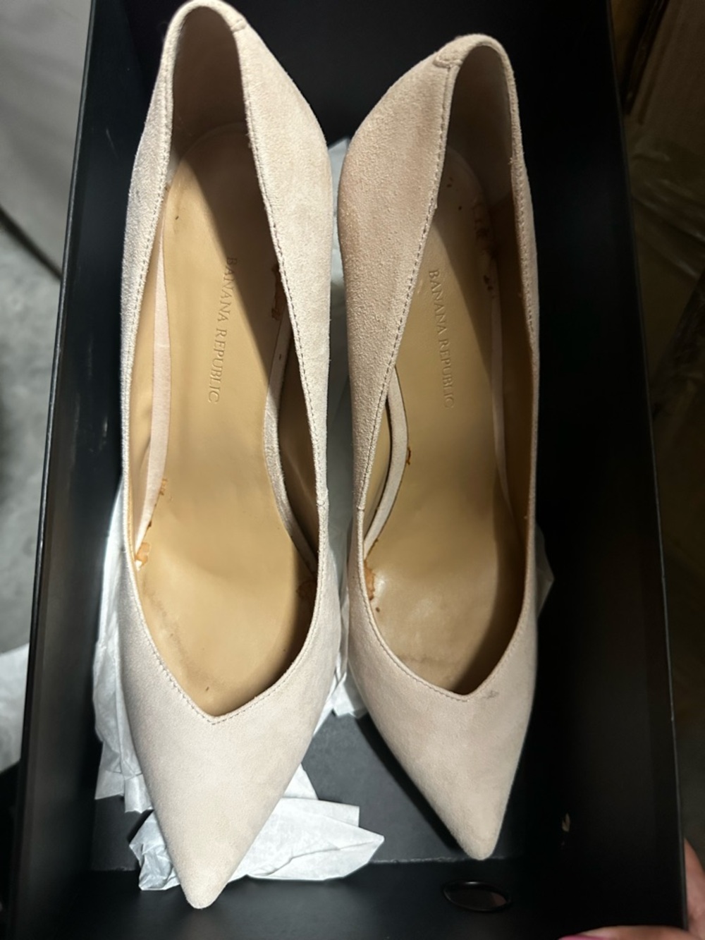 Banana Republic Blush Suede Pointed-Toe Pumps 8.5